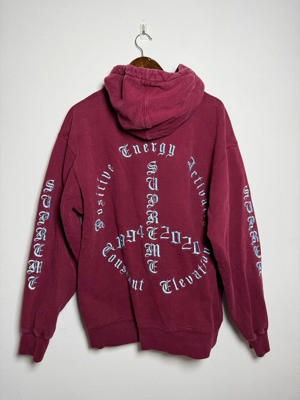 Supreme Peace Hooded Sweatshirt Cardinal - Picture 1 of 4